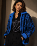 Blue patterned jacket