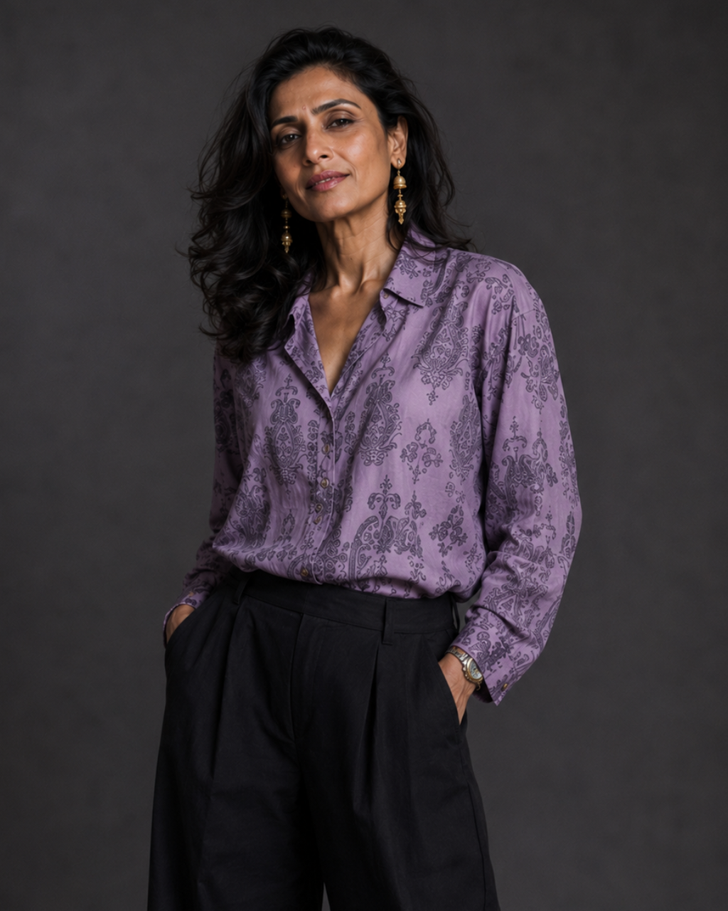 Purple Button Down