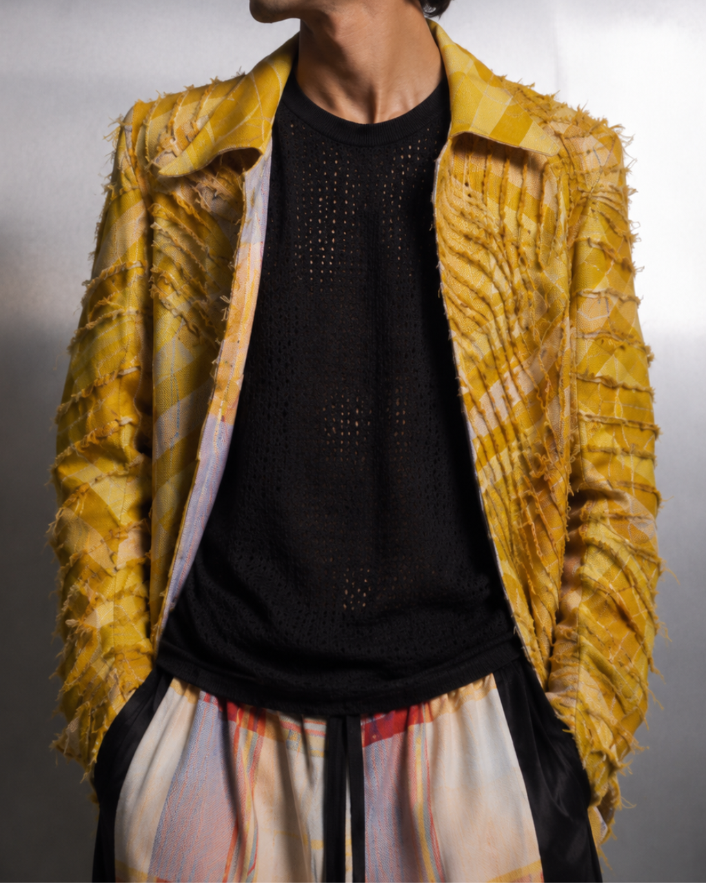 Yellow distressed jacket