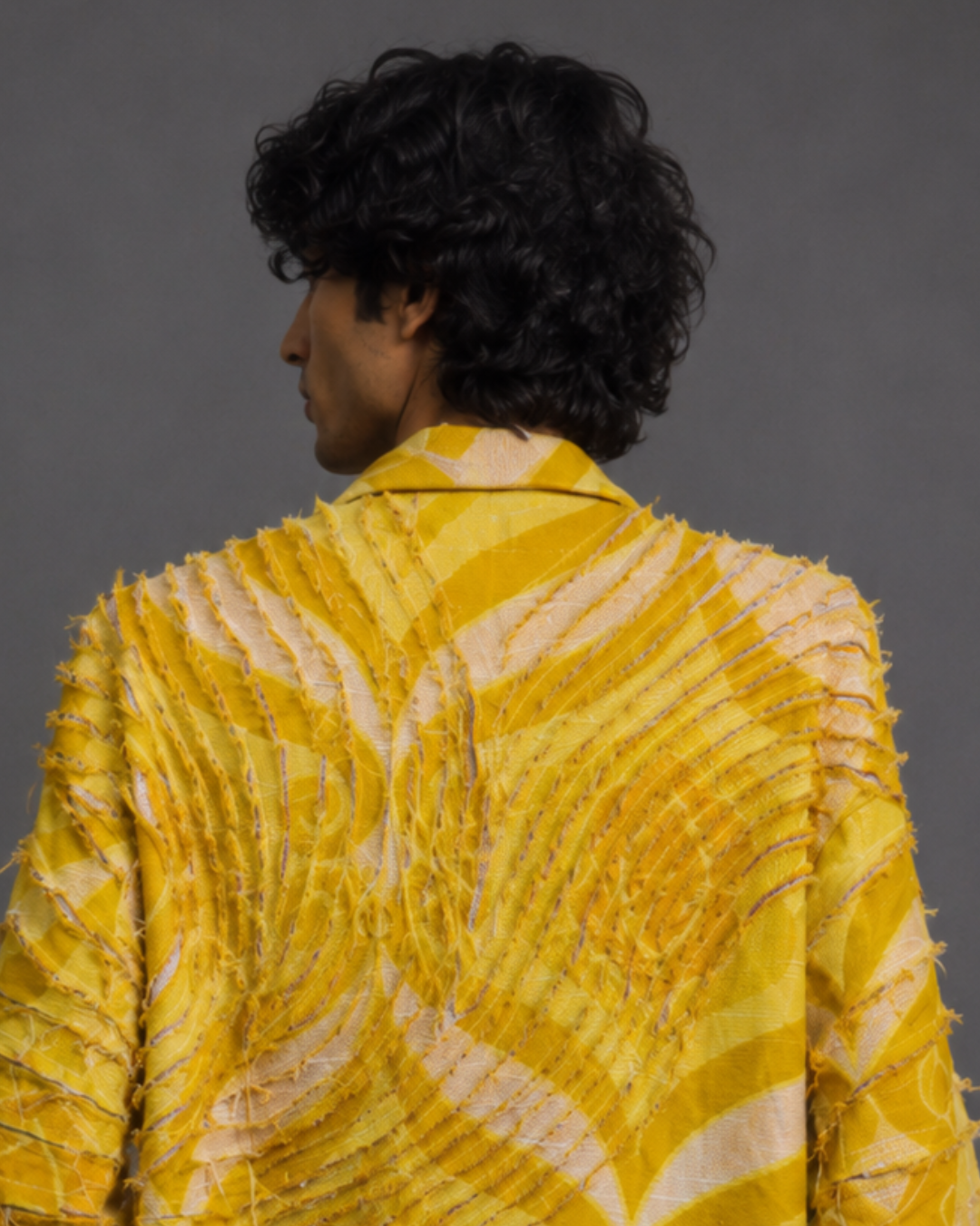 Yellow distressed jacket